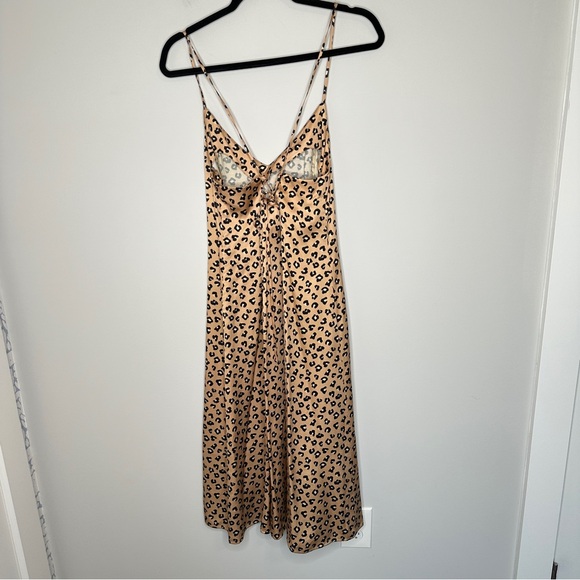 Sezane Tan and Black Midi Dress - Picture 3 of 15